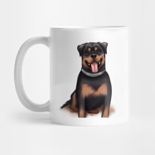 Cute Rottweiler Drawing Mug